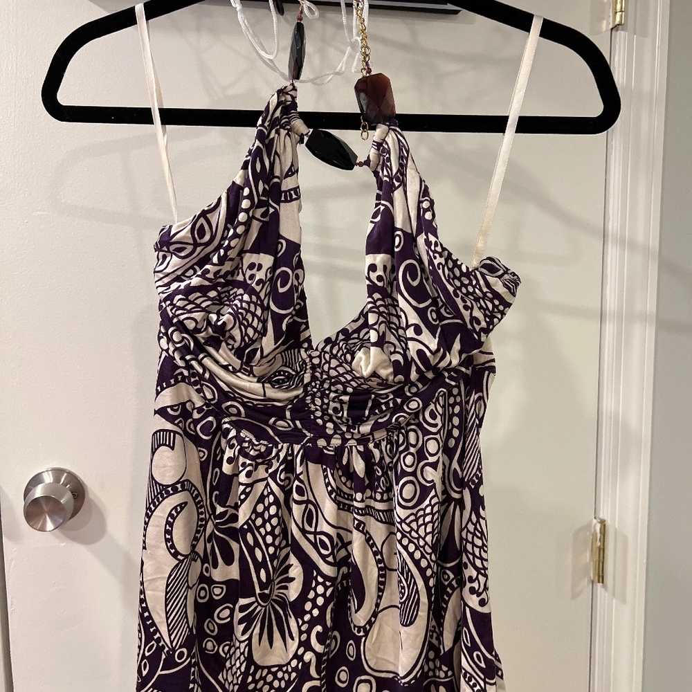 Sky halter top with stones